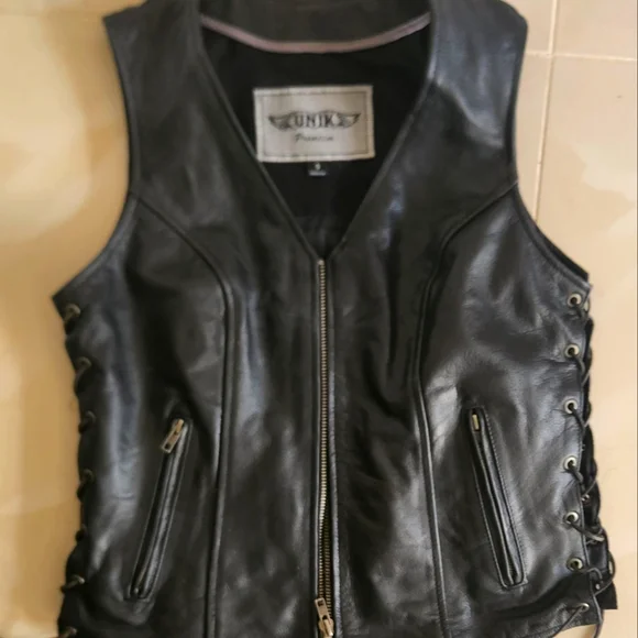 Unik Jackets Coats Unik Concealed Carry Woman Vest Leather